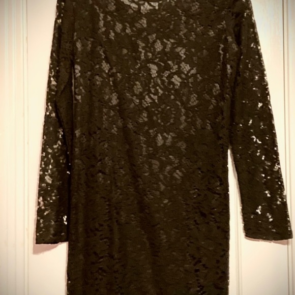 🖤NWT Beautiful Black Lace LS Dress - Picture 2 of 5